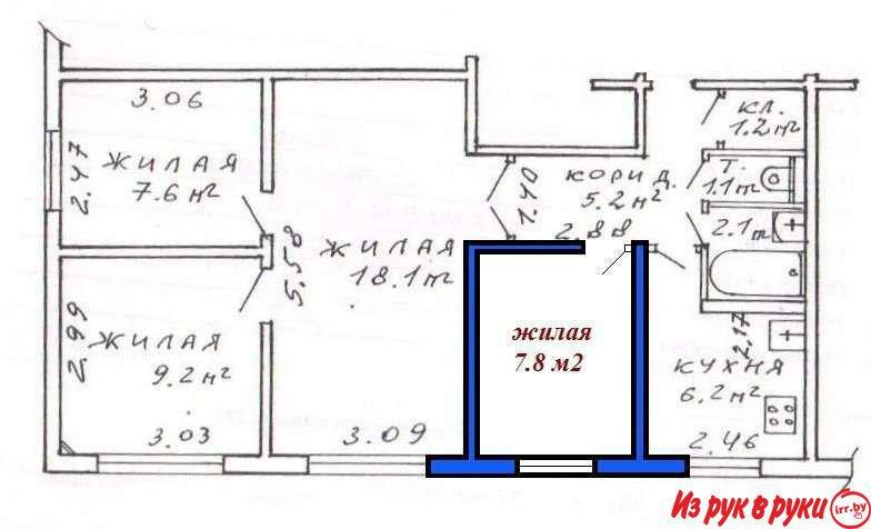 Продажа комнаты. Восток. Экологически чистый район. 
Рядом магазины, 